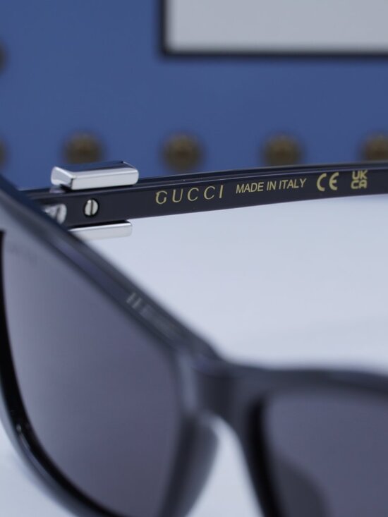 Gucci GG1681S 001 Cat Eye Sunglasses - Black/Grey main image 5
